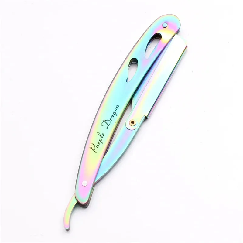 5-Color Folding Barber Manual Shaving Razor with Replaceable Blades