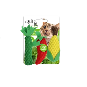 AFP Green Rush Veggies Cat toy - Pack of 4 toys