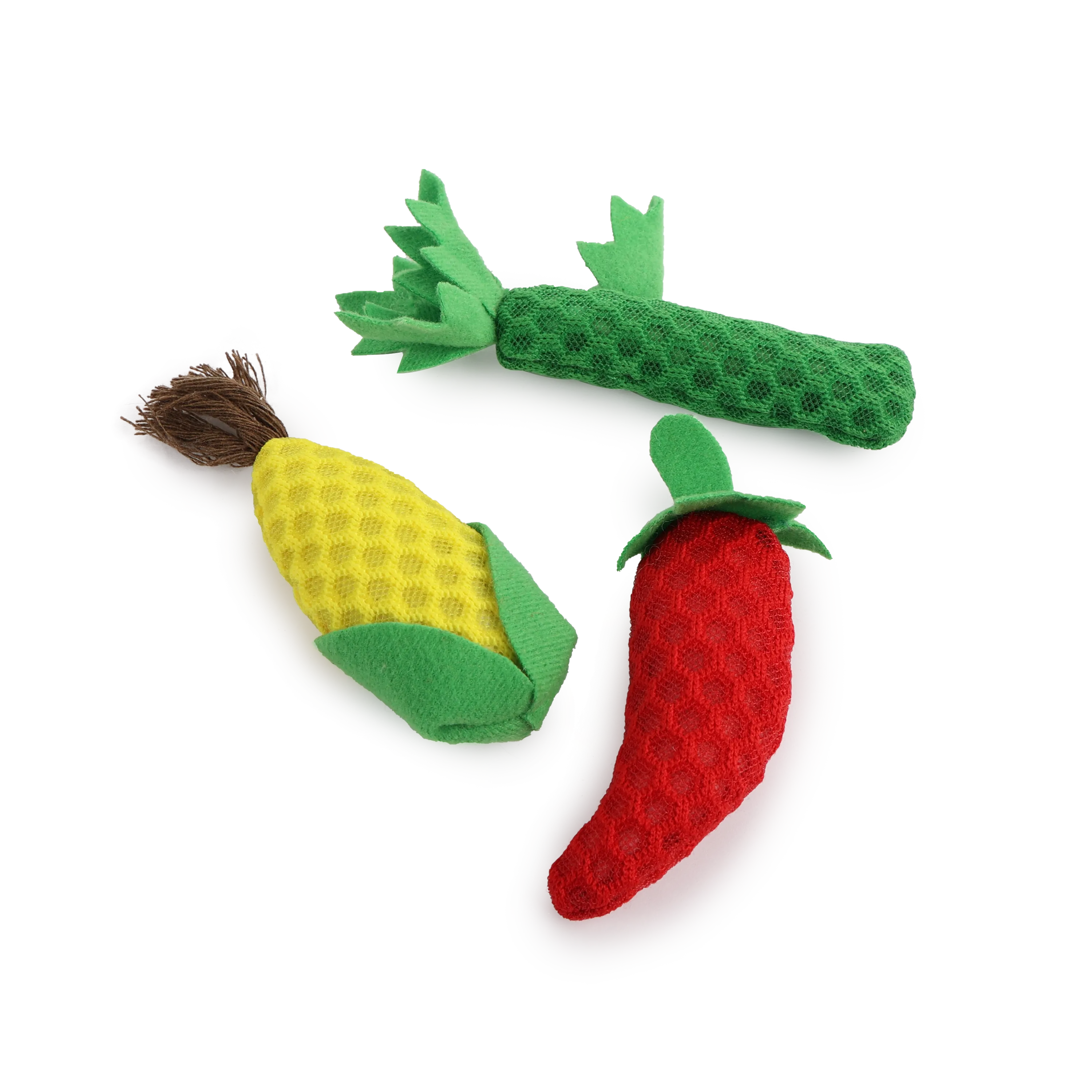 AFP Green Rush Veggies Cat toy - Pack of 4 toys