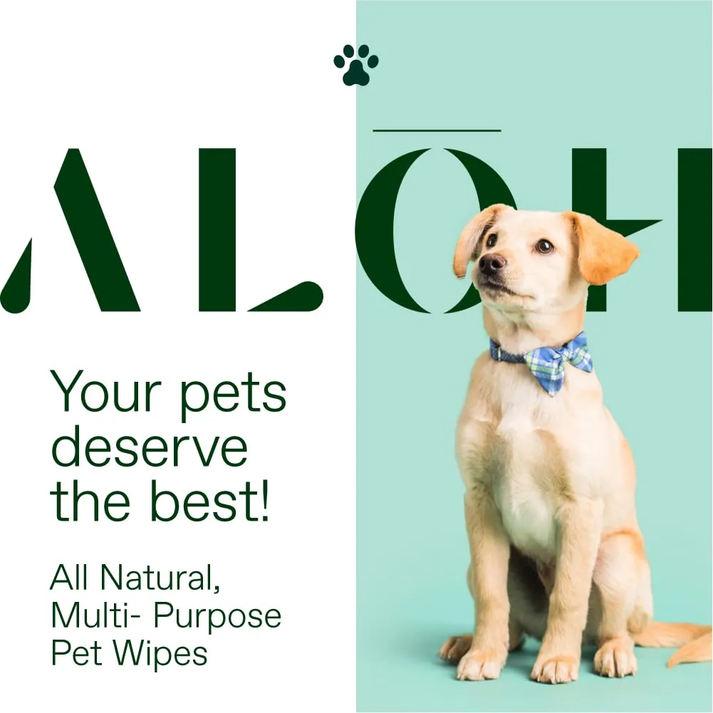 ALH Hypoallergenic | All-Natural | Multi-Purpose Pet Wipes. Lavender   Wild Mint 50ct Wipes