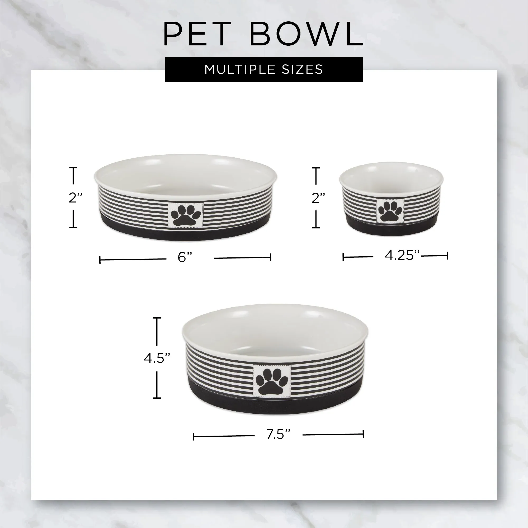 Azulejos Tile Pet Bowl Set of 2, Large 3.75 C. Capacity