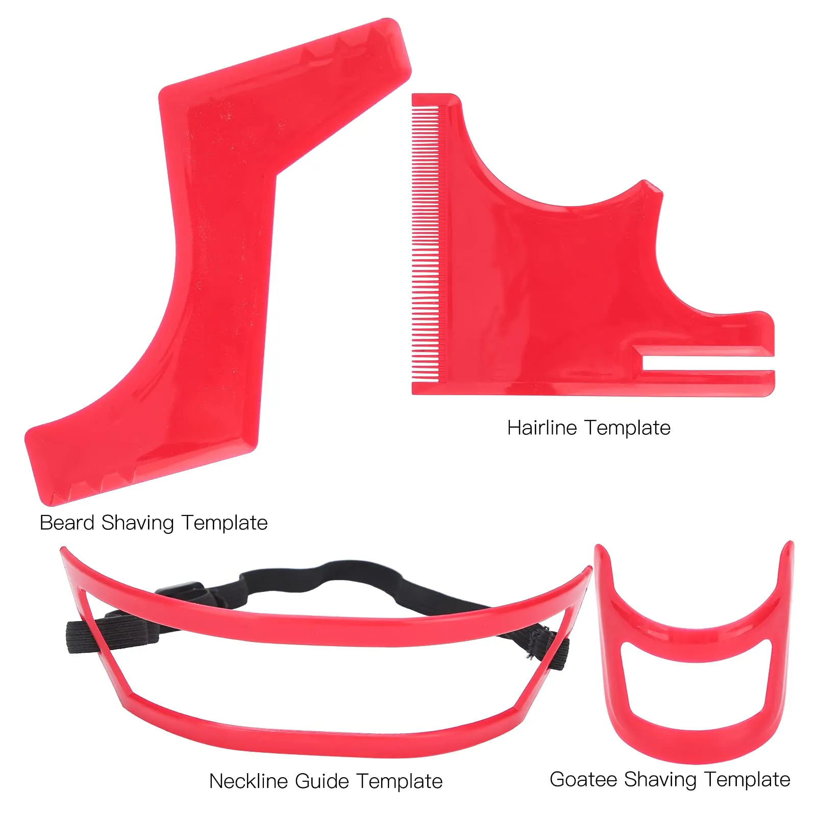 Beard Shaper, Beard Shaping Tools, Set of 4 Beard Shaping Tool for Beard Shaving Hair Styling Hairline Goatee Template and Collar Guide