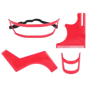 Beard Shaper, Beard Shaping Tools, Set of 4 Beard Shaping Tool for Beard Shaving Hair Styling Hairline Goatee Template and Collar Guide