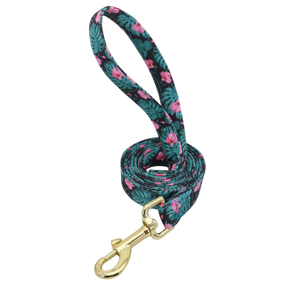 Best Elegant Floral personalized Collar Custom Nylon Engraved ID Tag