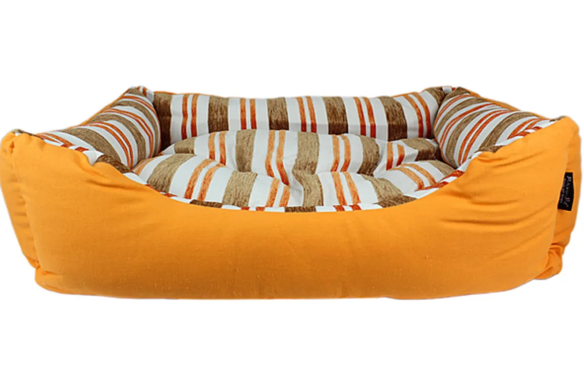 Canvas Striped Pet Bed - green
