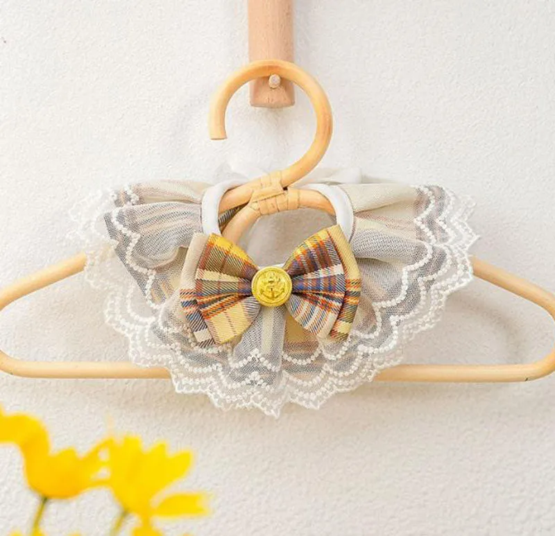 Cat Dog Plaid Lace Collar