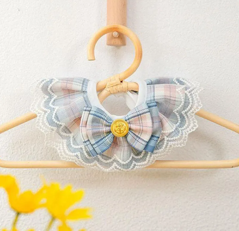 Cat Dog Plaid Lace Collar