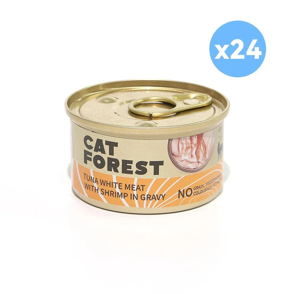CAT FOREST Premium Tuna White Meat In Gravy Cat Canned Food (2 Flavour)