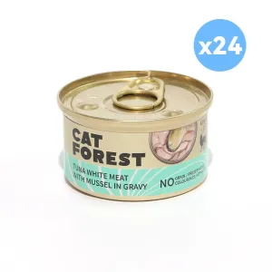 CAT FOREST Premium Tuna White Meat In Gravy Cat Canned Food (2 Flavour)