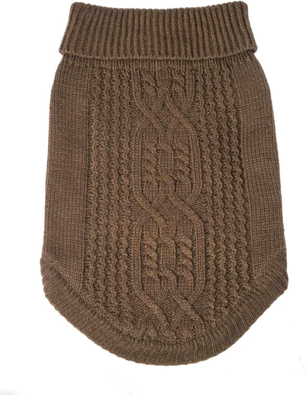 Cat Sweater Keep Your Pets Cozy, 16 Color Turtleneck Knitted Sleeveless Cat Clothes, Winter Outfits for Cats & Small Dogs During Cold Seasons (Brown, Large)