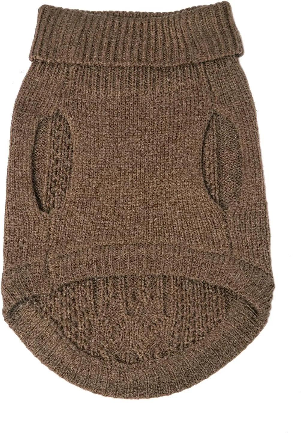Cat Sweater Keep Your Pets Cozy, 16 Color Turtleneck Knitted Sleeveless Cat Clothes, Winter Outfits for Cats & Small Dogs During Cold Seasons (Brown, Large)