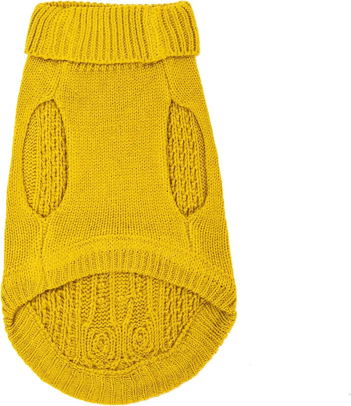 Cat Sweater Keep Your Pets Cozy, 16 Color Turtleneck Knitted Sleeveless Cat Clothes, Winter Outfits for Cats & Small Dogs During Cold Seasons (Dark Yellow, Large)