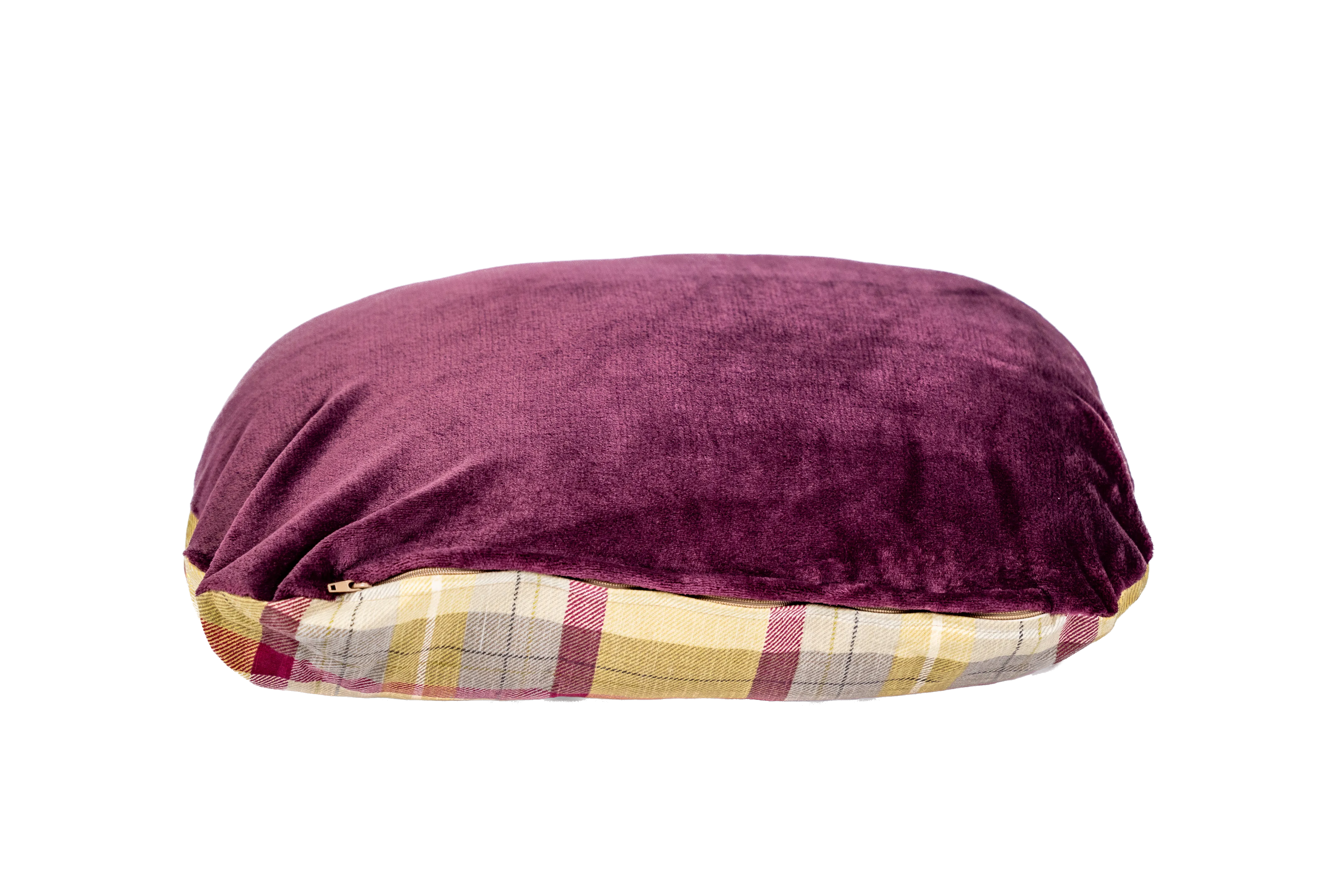 Checked Hand-Made Cave Dog Bed