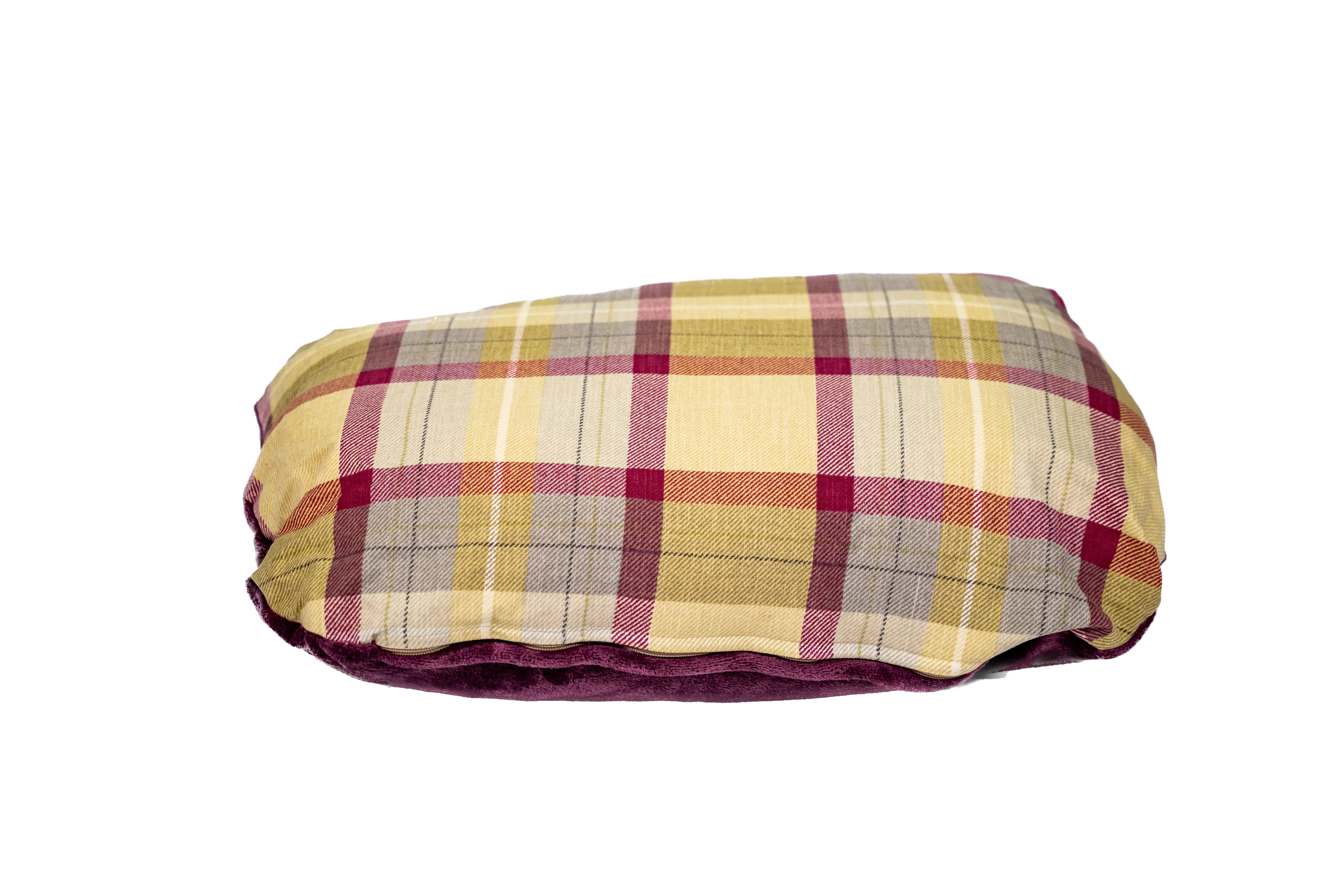 Checked Hand-Made Cave Dog Bed