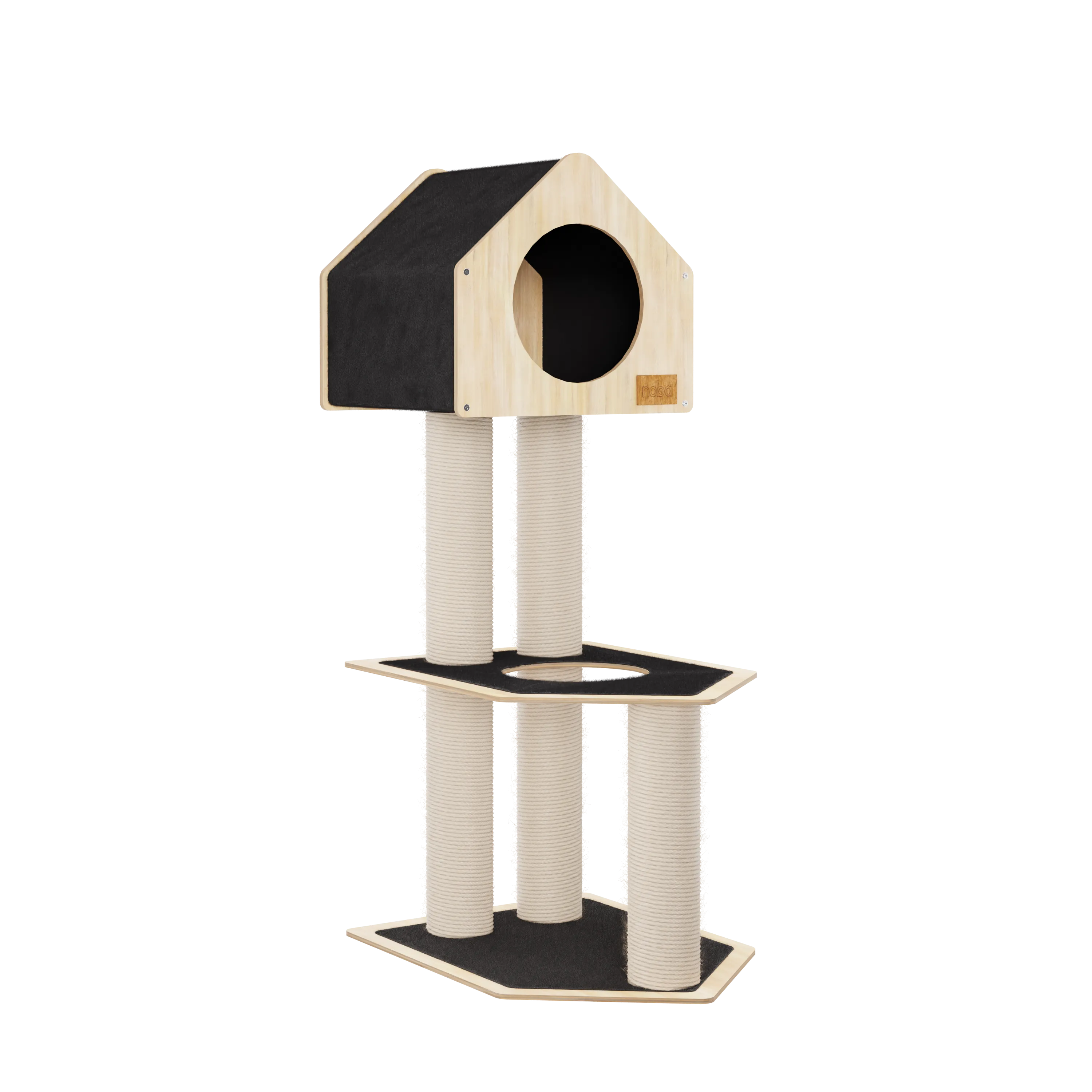 Condo Deluxe Cat Tree with High-Quality Fique Rope