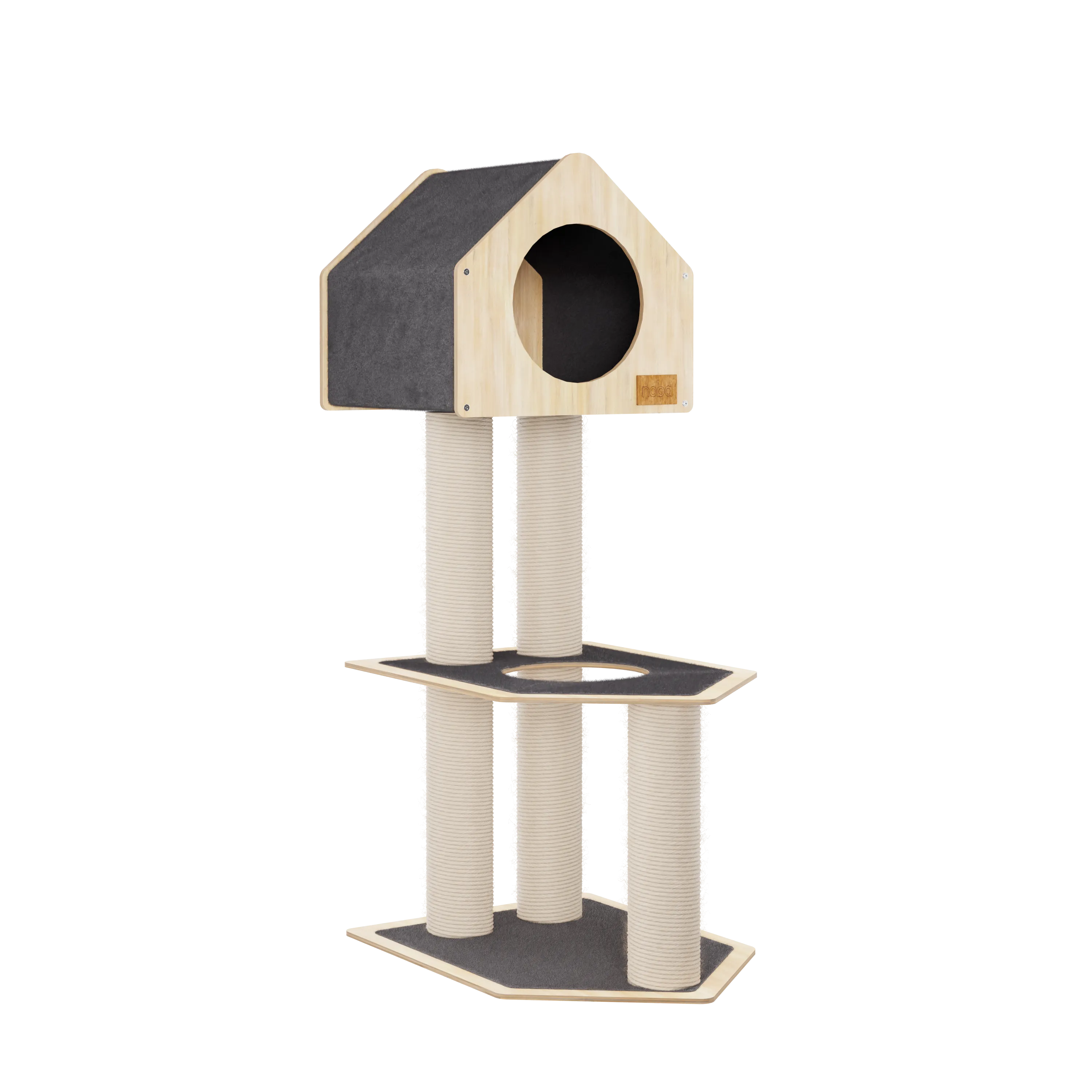 Condo Deluxe Cat Tree with High-Quality Fique Rope