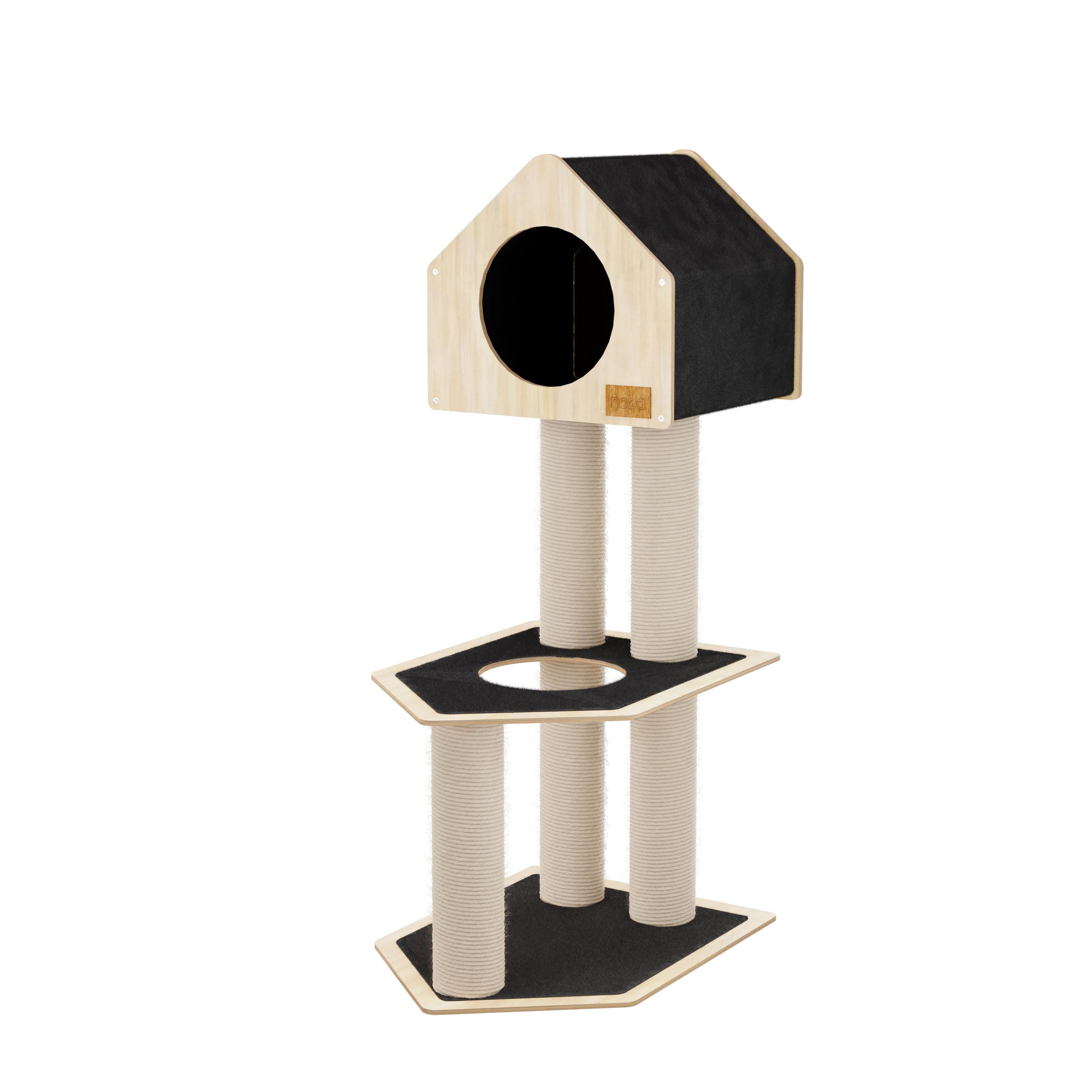 Condo Deluxe Cat Tree with High-Quality Fique Rope