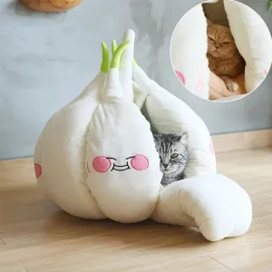 Cozy Pet Winter Tent Bed with Soft Cushion - 60cm