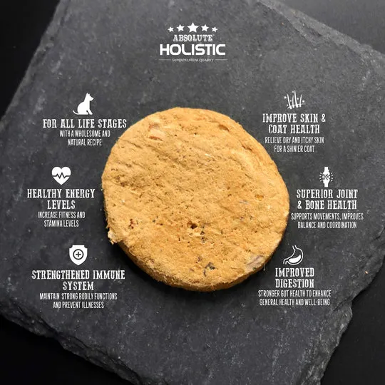 [CTN of 4] Absolute Holistic Freeze Dried Raw Patty for Dogs - Duck & Turkey (12.7oz)