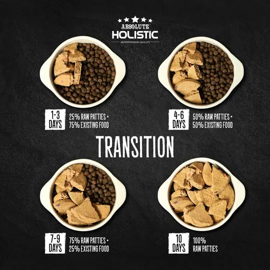 [CTN of 4] Absolute Holistic Freeze Dried Raw Patty for Dogs - Duck & Turkey (12.7oz)