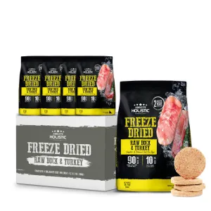 [CTN of 4] Absolute Holistic Freeze Dried Raw Patty for Dogs - Duck & Turkey (12.7oz)