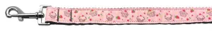 Cupcakes Nylon Ribbon Leash Light Pink 1 inch wide 6ft Long