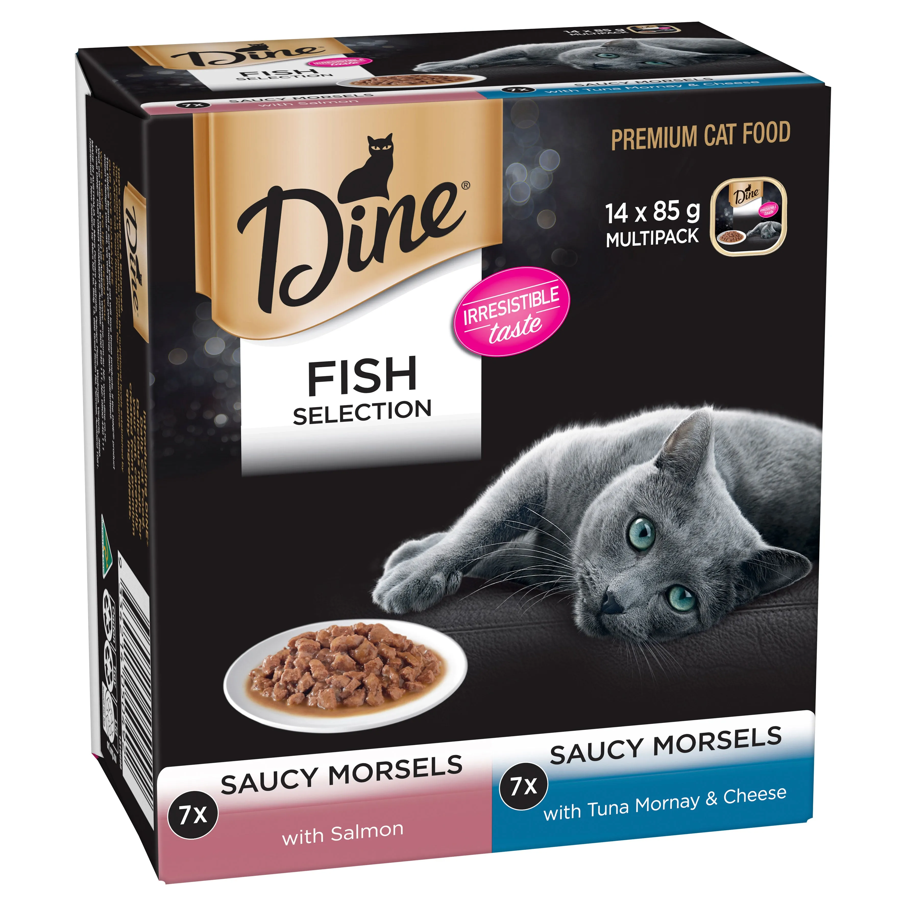 Dine Classic Collection Mixed Fish Wet Cat Food 14x85g