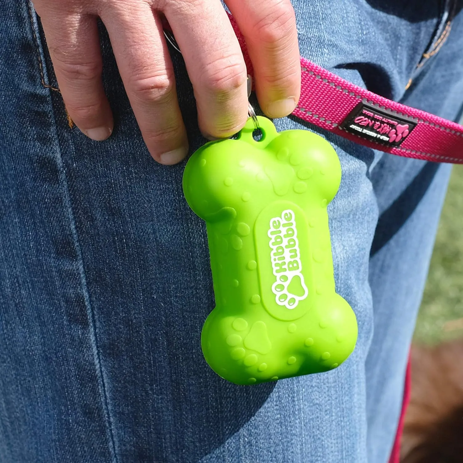 Dog Treat Pouch, Green Ball