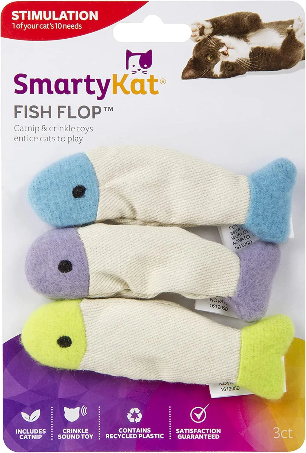 Fish Flop Crinkle Catnip Cat Toys