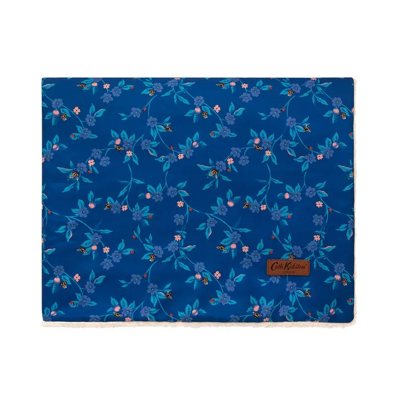Flora Fauna Dog Blanket Blue Fleece 120cm by Cath Kidston