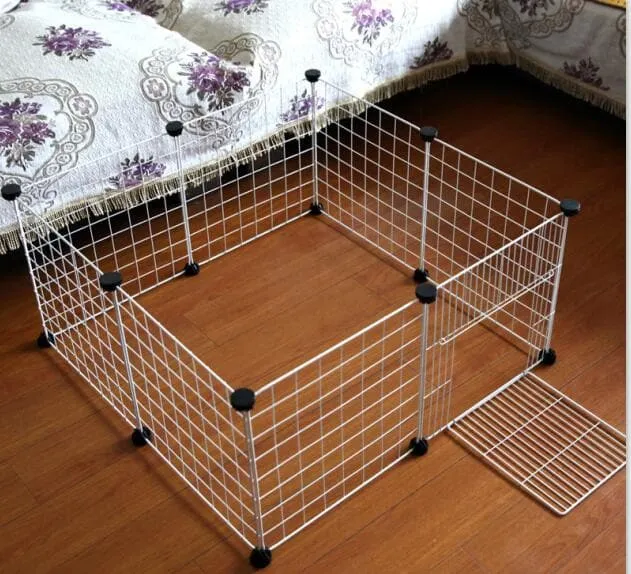 Foldable Pet Playpen Iron Fence Puppy Kennel House Exercise Training Puppy Kitten Space Dogs Supplies rabbits guinea pig Cage