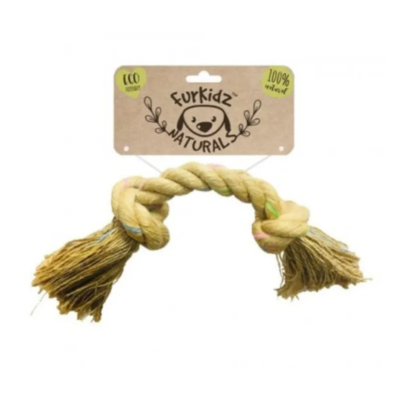 Furkidz Natures Choice Jute Knott Natural Rope Dog Toy