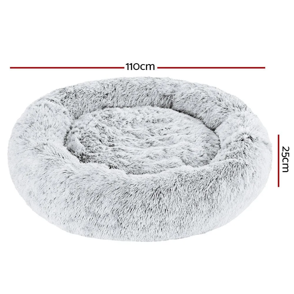 i.Pet Pet Bed Dog Cat 110cm Calming Extra Large Soft Plush Charcoal