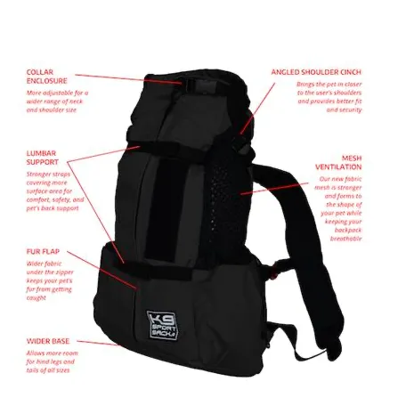 K9 Sport Sack AIR 2--Jet Black Pet Carriers