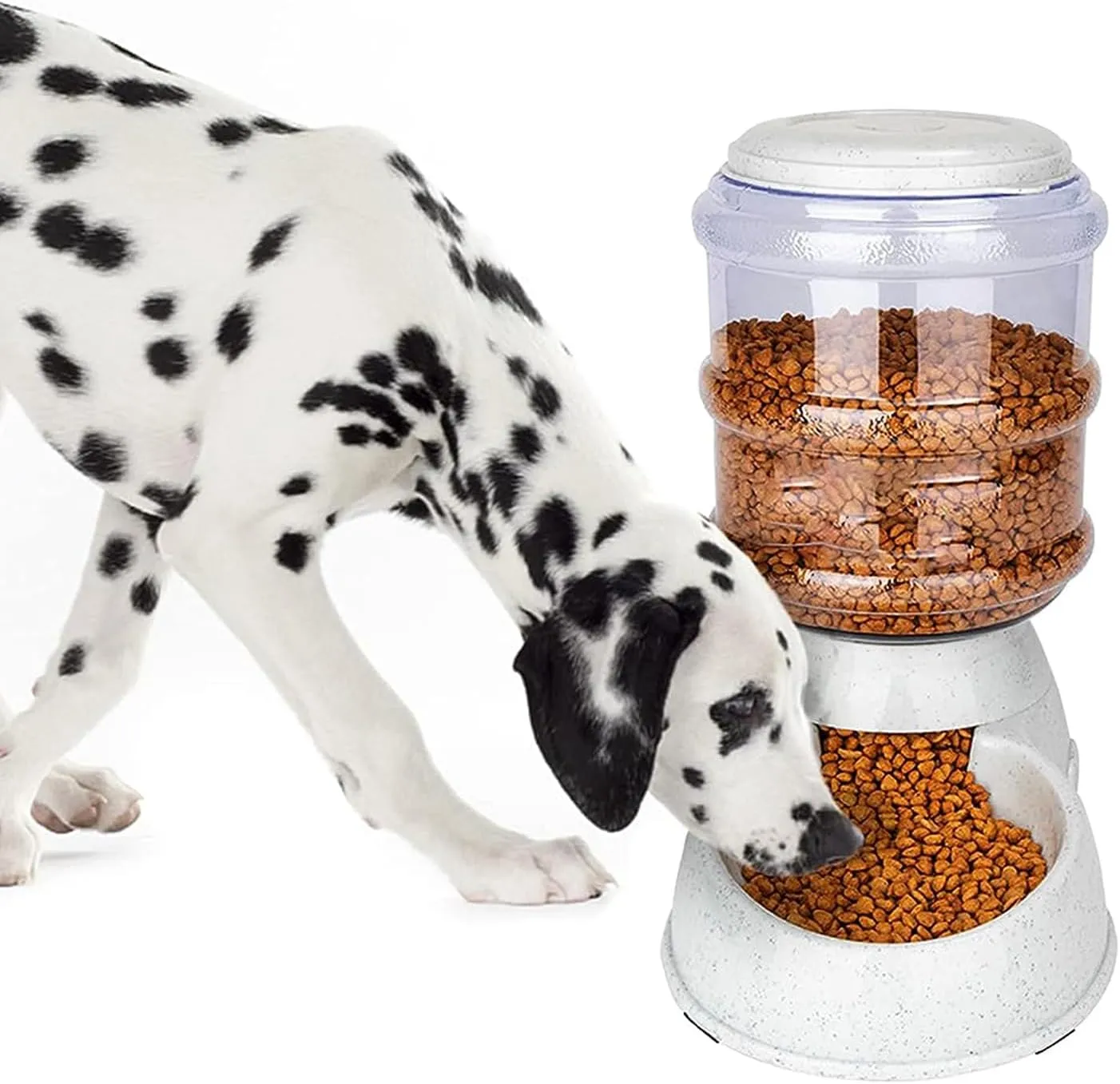 Kenond Automatic Dog and Cat Feeder - 3 Gallon Gravity Food Dispenser for Large Breeds - Pet Feeding Station