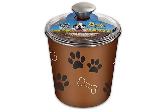 Loving Pets Bella Canister Copper Treat Holder