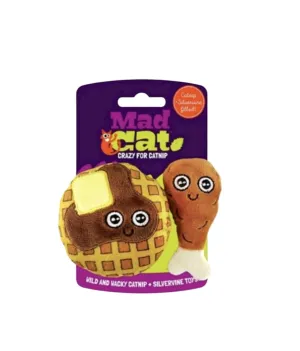 Mad Cat® Chicken and Waffles Twin Pack CAT TOY w/Catnip