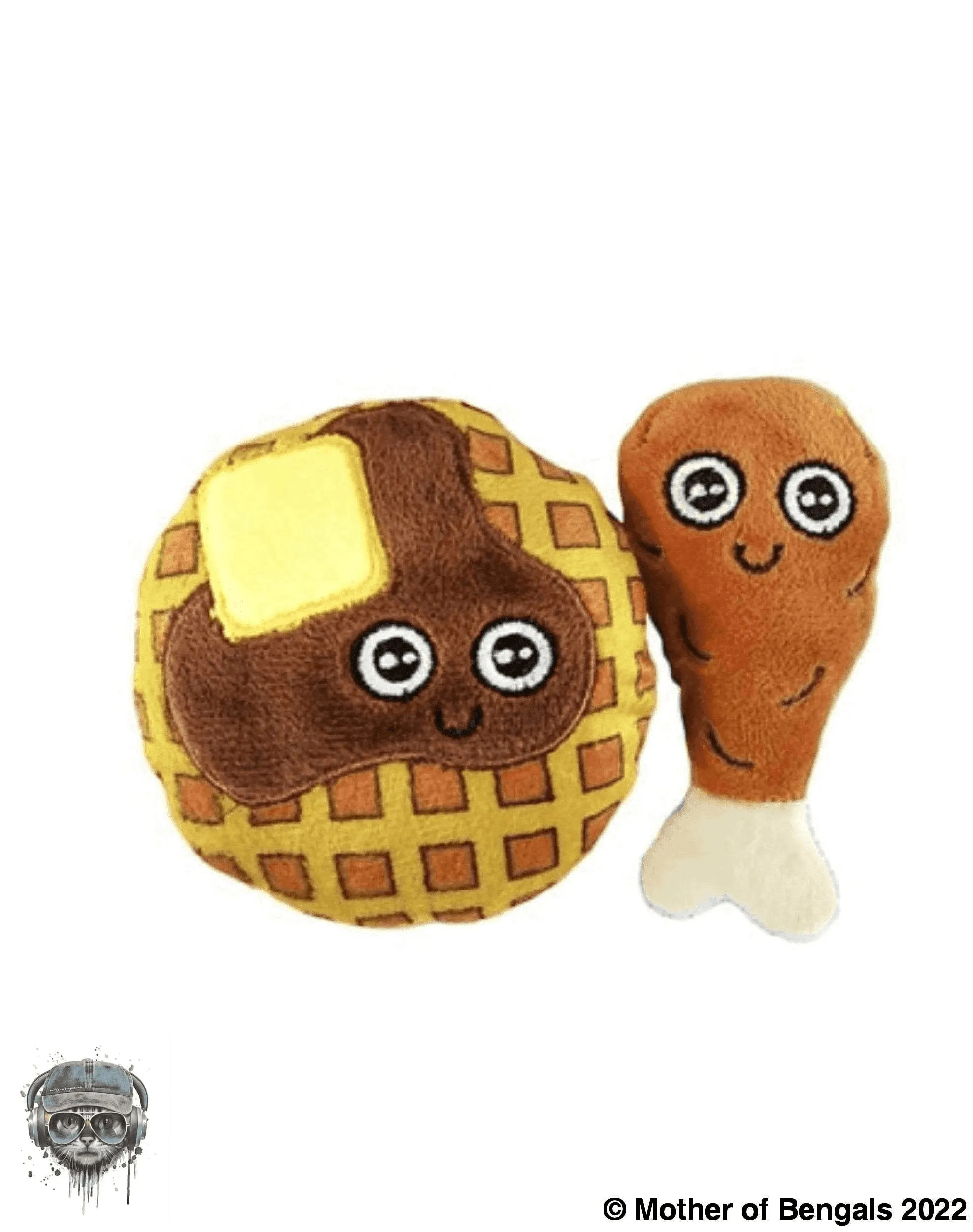 Mad Cat® Chicken and Waffles Twin Pack CAT TOY w/Catnip
