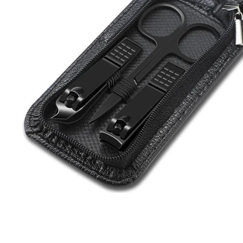 Manicure Set, 6 Tools, Durable Stainless Steel, Compact Design, Stylish and Portable, Versatile for Grooming