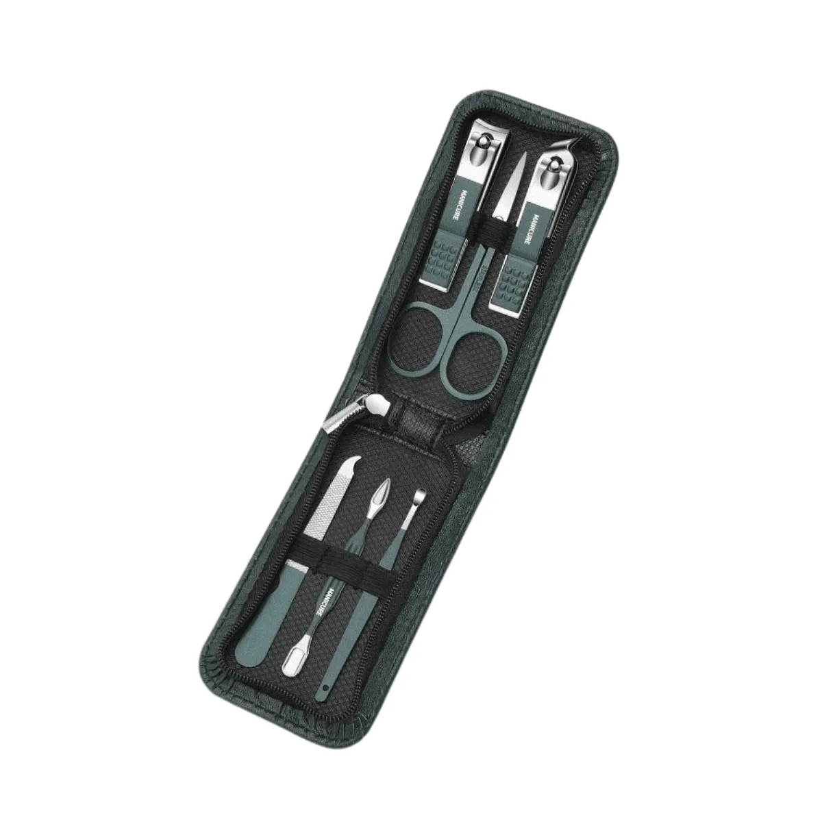 Manicure Set, 6 Tools, Durable Stainless Steel, Compact Design, Stylish and Portable, Versatile for Grooming