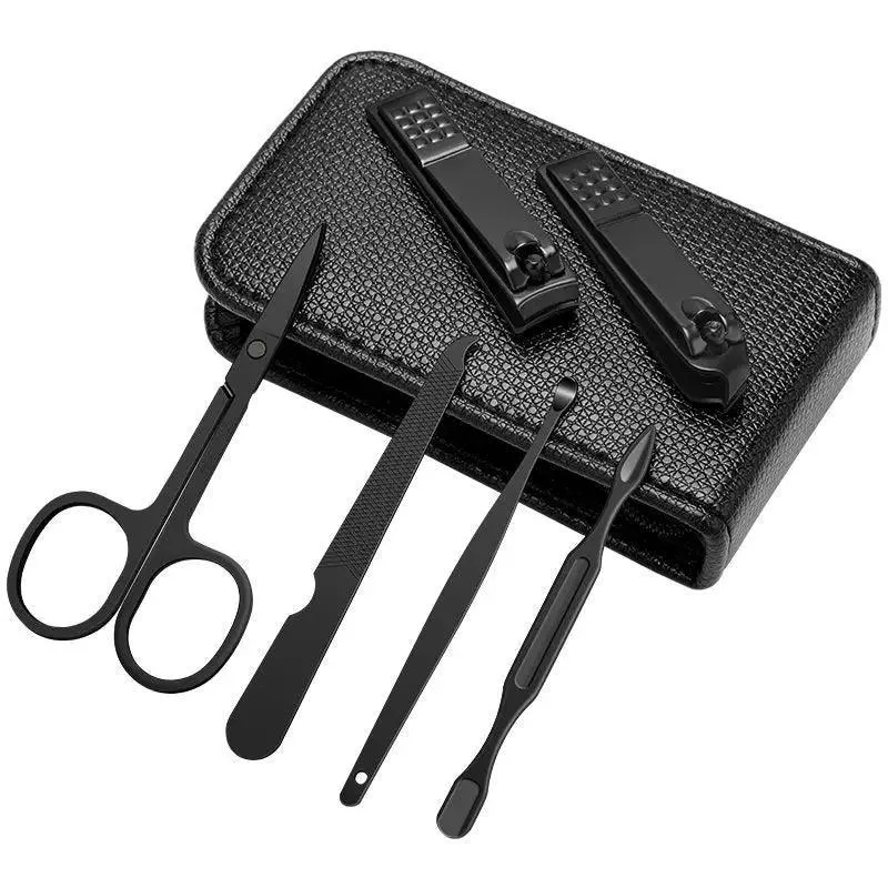 Manicure Set, 6 Tools, Durable Stainless Steel, Compact Design, Stylish and Portable, Versatile for Grooming