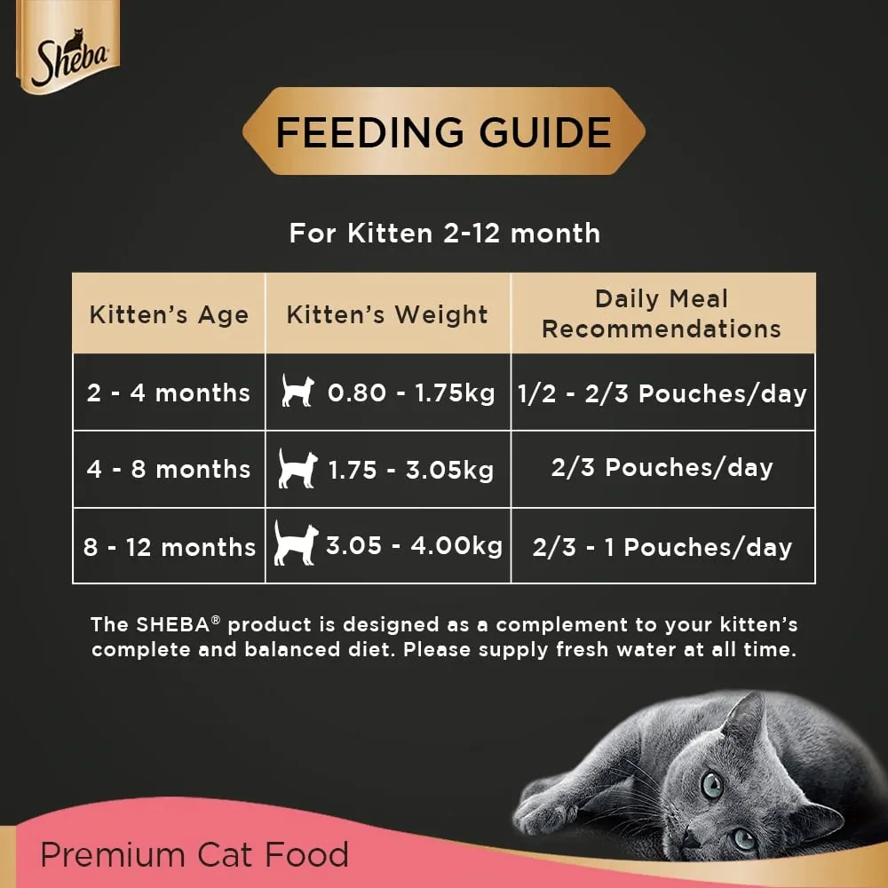 Me O Tuna & Sardine in Jelly and Sheba Chicken Loaf Rich Premium Kitten (2 to 12 Months) Fine Cat Wet Food Combo