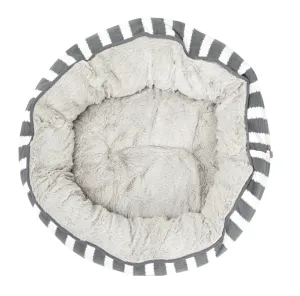 Mog & Bone 4 Seasons Reversible Dog Bed - Charcoal Hamptons - Medium