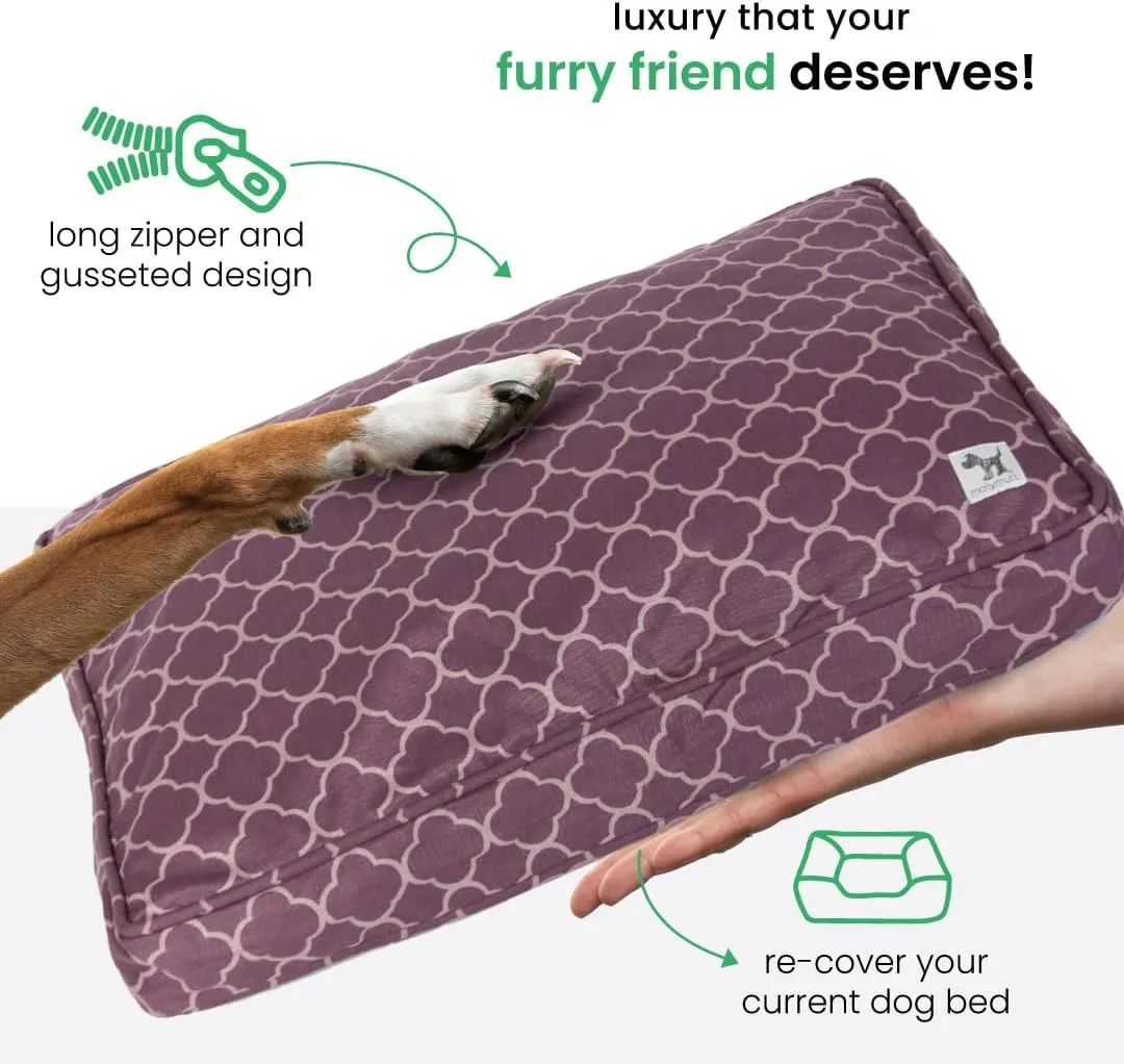Molly Mutt Huge Dog Bed Cover -Royals - Measures 36X 45X 5 - 100% Cotton - Durable - Breathable - Sustainable - Machine Washable Dog Bed Cover