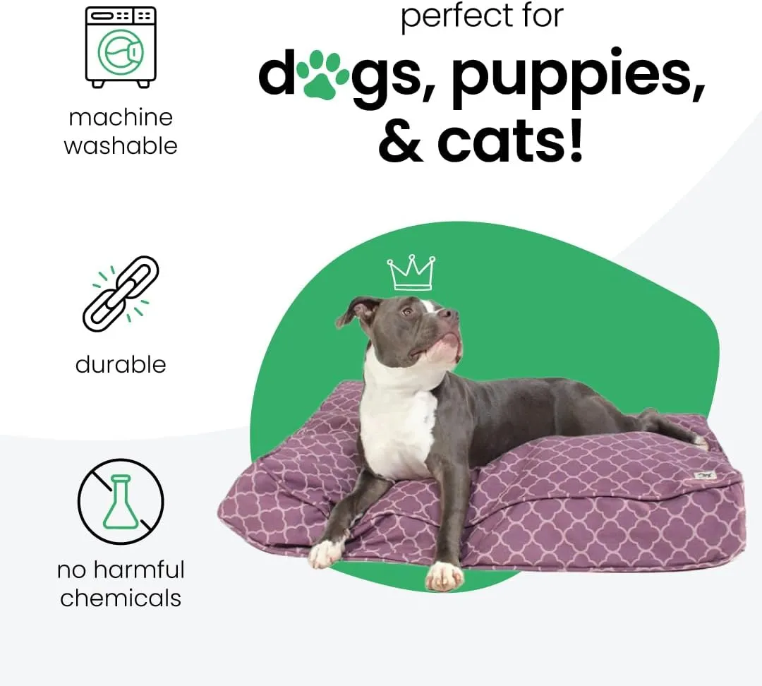 Molly Mutt Huge Dog Bed Cover -Royals - Measures 36X 45X 5 - 100% Cotton - Durable - Breathable - Sustainable - Machine Washable Dog Bed Cover