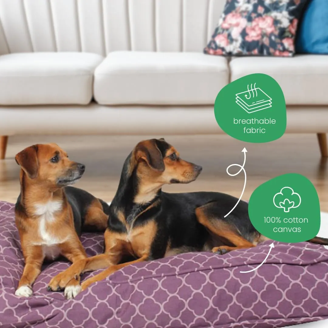 Molly Mutt Huge Dog Bed Cover -Royals - Measures 36X 45X 5 - 100% Cotton - Durable - Breathable - Sustainable - Machine Washable Dog Bed Cover
