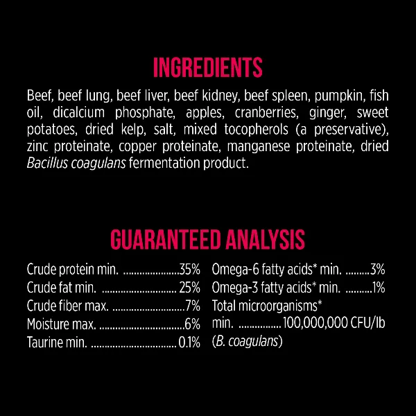 Nutrience SubZero Freeze-Dried Raw Beef & Pumpkin Dog Food