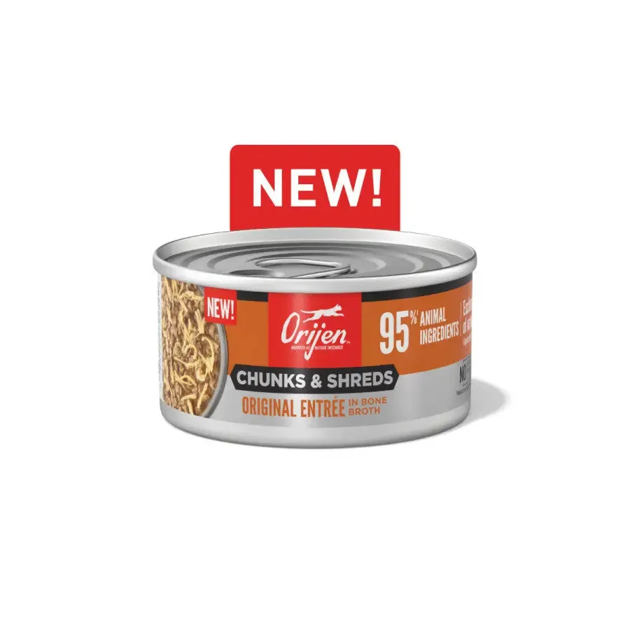 ORIJEN Original Grain-Free Chunks in Gravy & Shreds Wet Cat Food