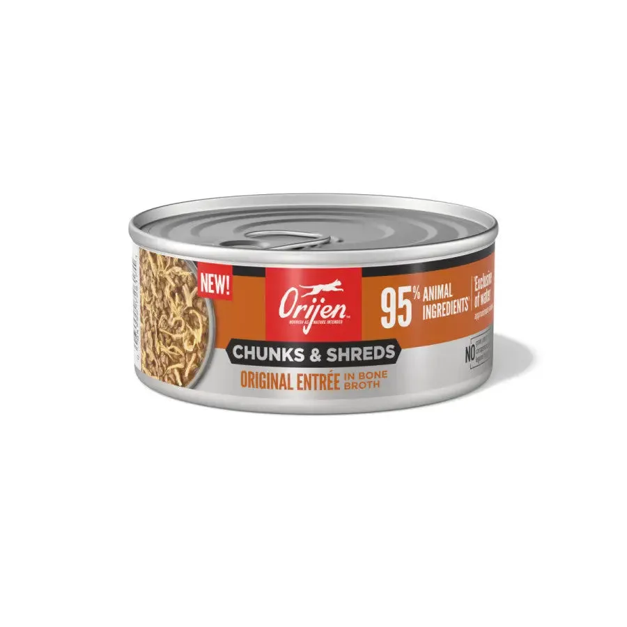 ORIJEN Original Grain-Free Chunks in Gravy & Shreds Wet Cat Food