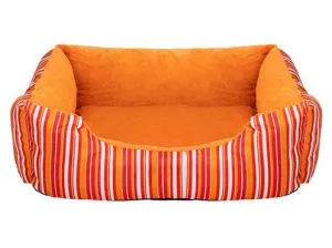 Pawise Dog Bed Cuddler -Orange Strip